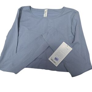 lululemon athletica Ebb To Street Light Blue Long Sleeve Top
